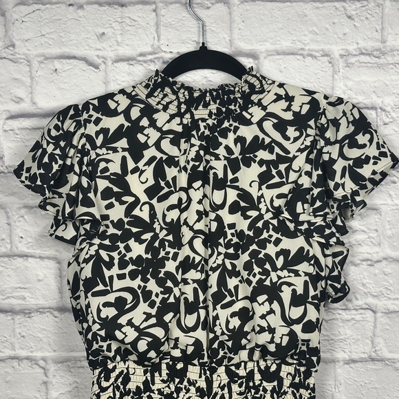 I.STATE Black Ivory Patterned Jumpsuit, Dressy Wide Leg - Picture 9 of 9